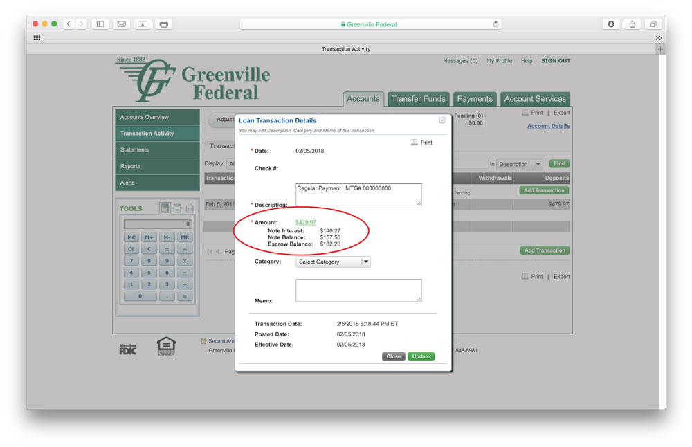 Loan Spread Greenville Federal